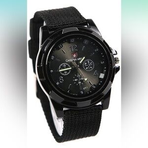 Men's Sport Style Swiss Military Army Pilot Fabric Strap Watch